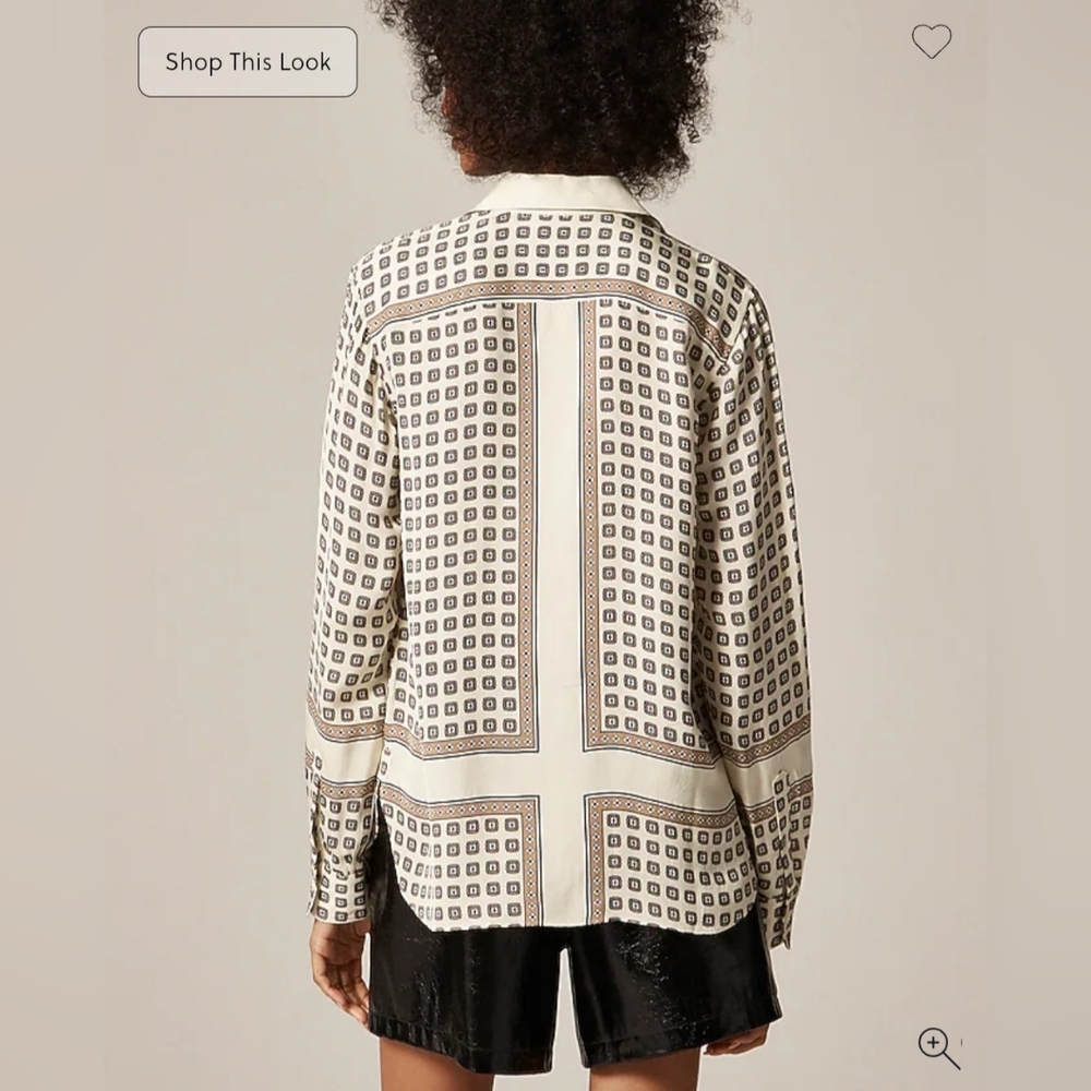 J.Crew Jules classic-fit shirt in foulard print - Picture 2 of 8